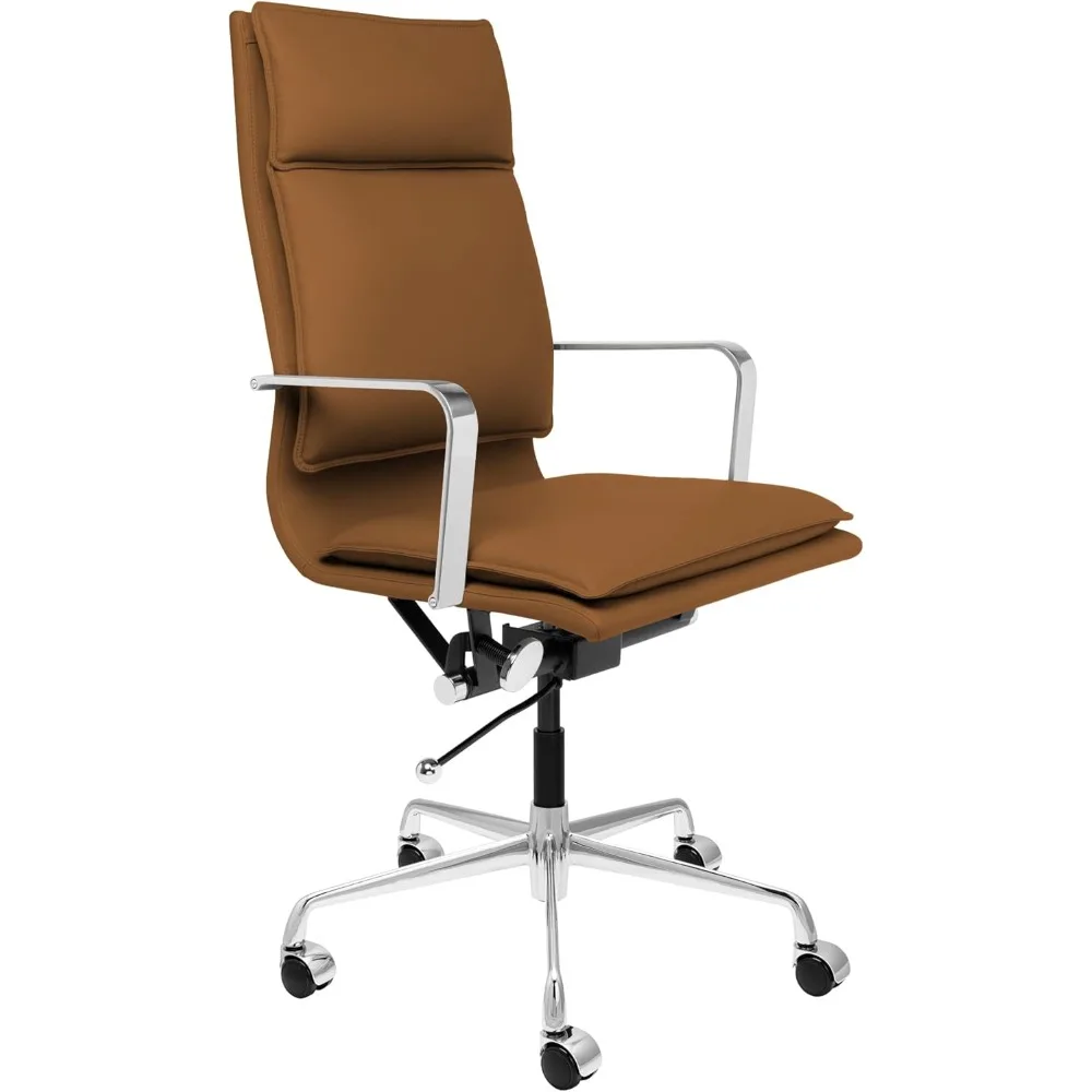 

Tall Back Swivel Office Chair with Padded Seat and Armrests - Lexi II Cushioned Desk Chair