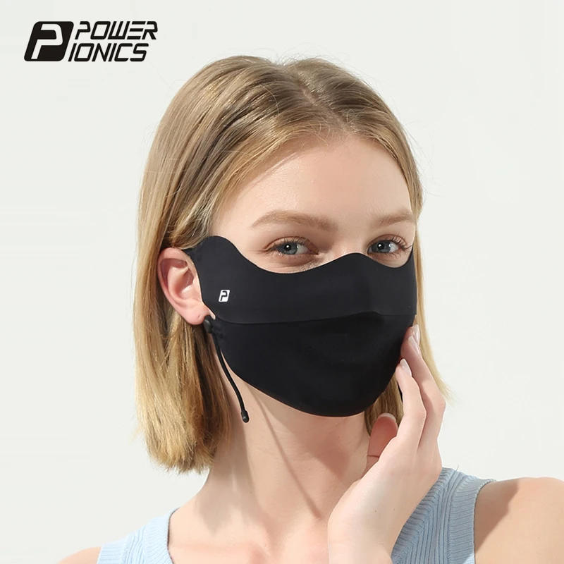 POWER IONICS Cooling Women's UV Sun Protection Face Mask Outdoor Running Cycling Sports Sunscreen Mask