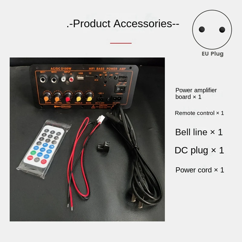 ไมโครโฟนสนับสนุนบอร์ดเครื่องขยายเสียงสูงสุด300W บอร์ดแอมป์บลูทูธ12V 24V 220V สำหรับเครื่องเสียงรถยนต์บ้าน