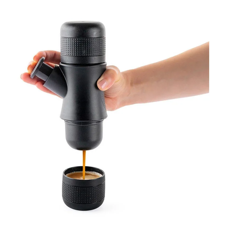 

Portable Manual Coffee Maker with Coffee Cup USB Mini Espresso Maker Travel Outings Fast Coffee Making