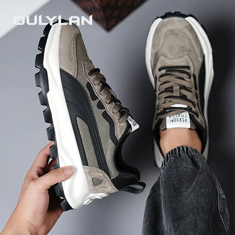 Men High Quality Running Shoes Casual Sport Shoes Men Outdoor Running Comfortable Breathable Sneakers Lace-up Size 39-44