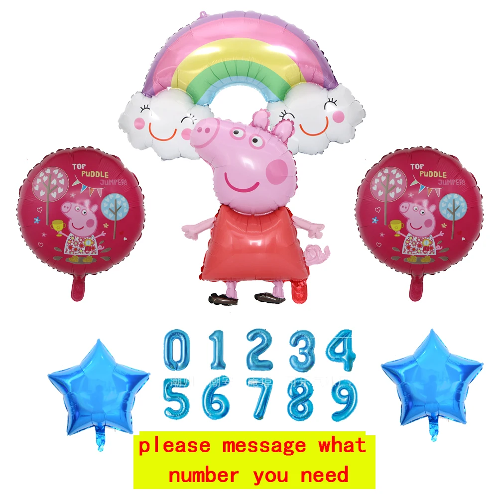 Peppa Pigs Balloon Party Set  Rebecca Rabbit Susy Sheep Balloon Decor Baby Shower Boy Girl  birthday Supply