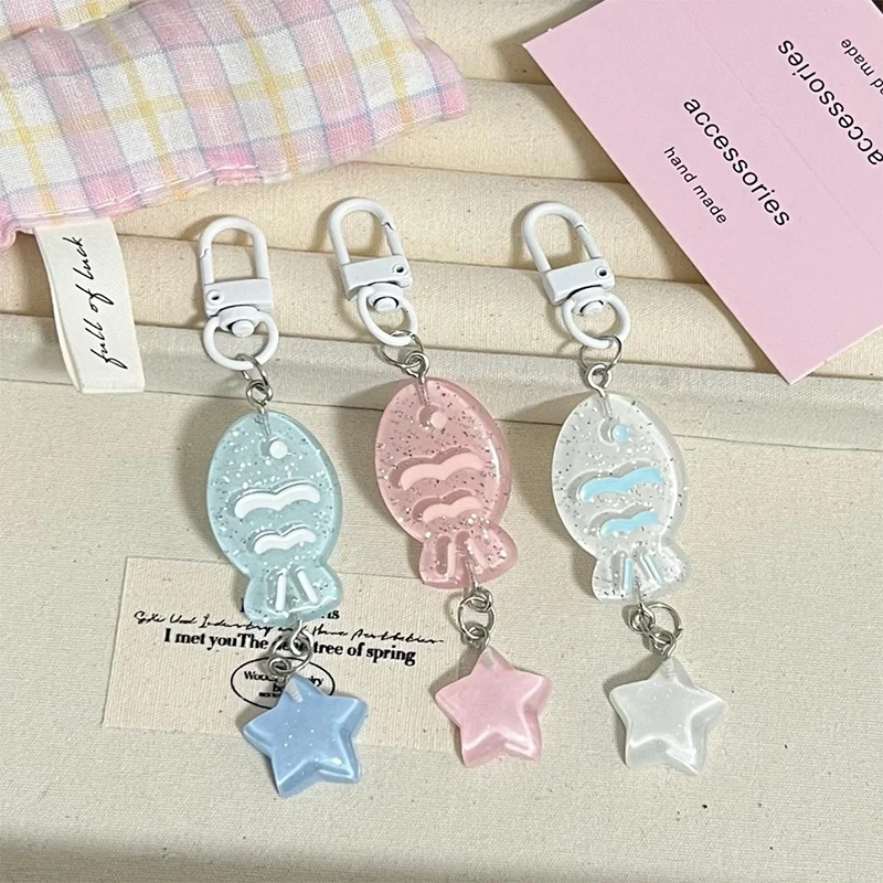 

Cute Sweet Little Fish Keychain Cartoon Resin Keyring Lovely Bag Pendant Earphone Case Hanging Decoration