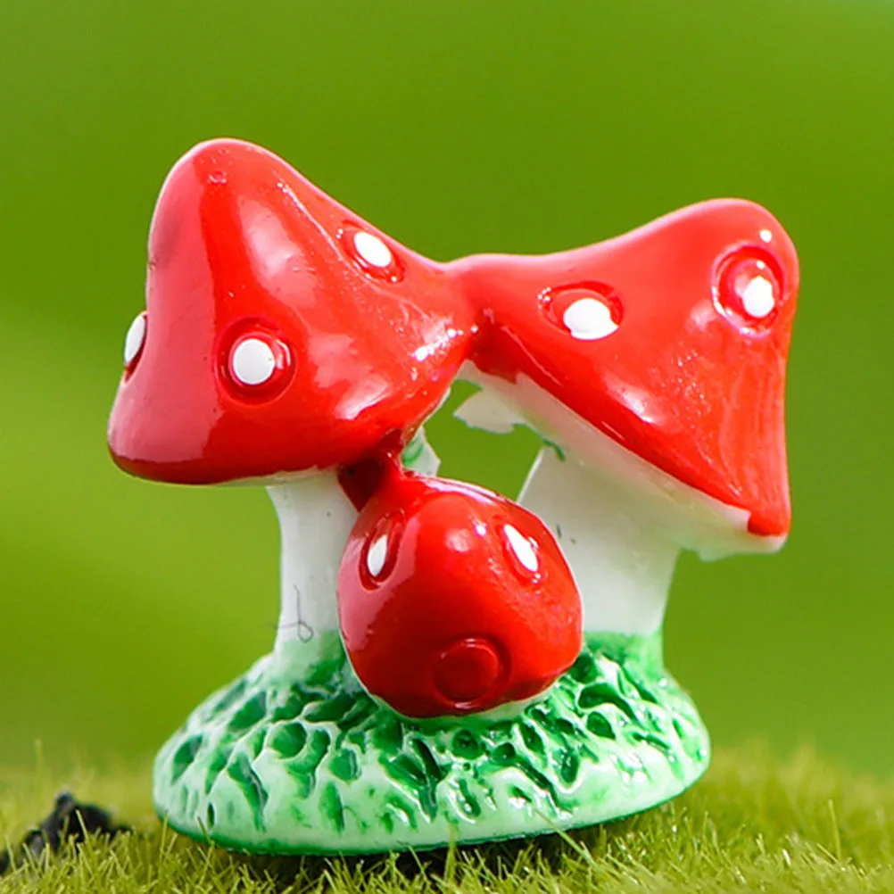 

Miniature Mushroom naments Premium Resin Bonsai Decor Mini Mushrooms Tiny Decorations Craft Statue