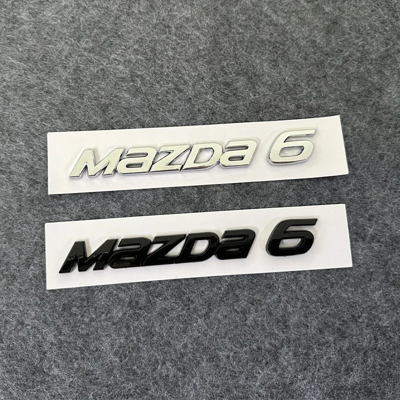 ABS Silver Black Car Emblem Logo Badge Sticker Decal For Mazda 6 Mazda 3 Mazda6 Mazda3 accessories styling