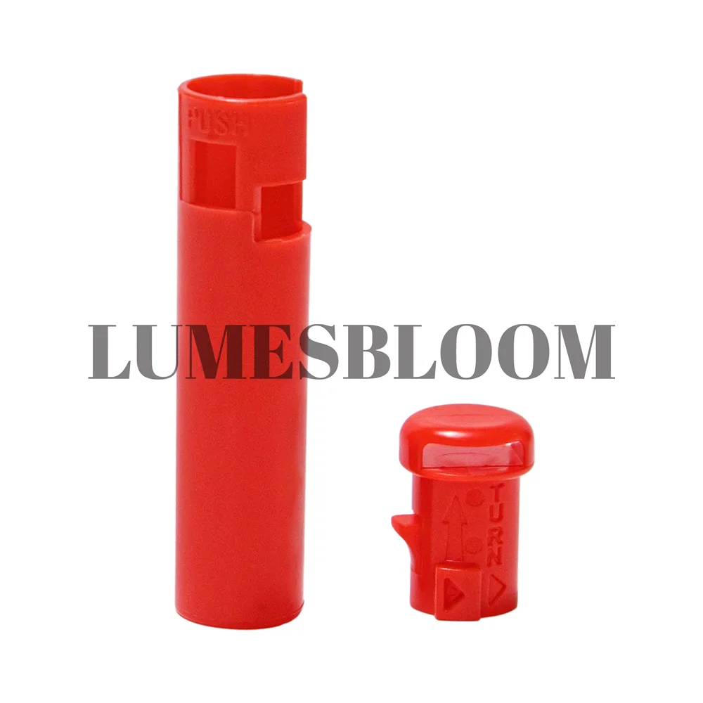 Imagem -05 - Bloom Cartucho Vazio Grupo Empurre tipo Embalagem de Papel Childproof Lock Tanque Vermelho 510 Tubo de Armazenamento de Plástico Personalizar Recipiente 1ml