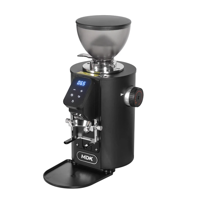 -For 64mm Steel Flat Burr Coffee Grinder Aluminum Housing 200g Capacity 400W Electric Low Noise Adjustable Grind Household*