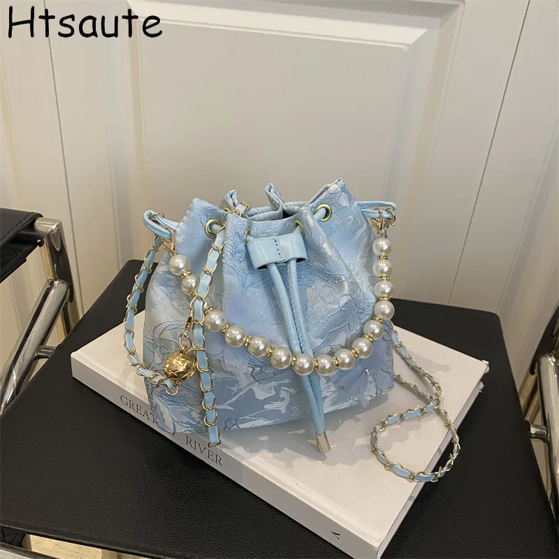 

Simple Solid Color Crossbody Bag Fashionable PU Shoulder Buckets Bag Women Casual Mini Handbag Purse Wallet mujer