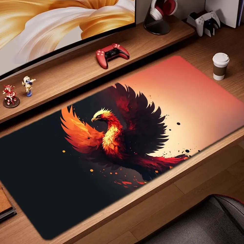 

Коврик для мыши Phoenix, игровые аксессуары, коврик для клавиатуры XXL, большой, с фиксирующим краем, 900X400 мм, настольный коврик, игровой коврик для мыши