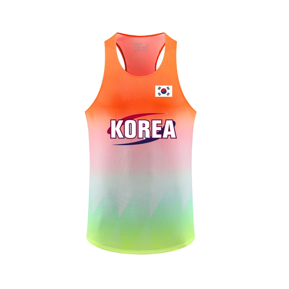 KOREA Men Run Vest Tank Top Speed Fitness Running Shirt Sleeveless Singlet