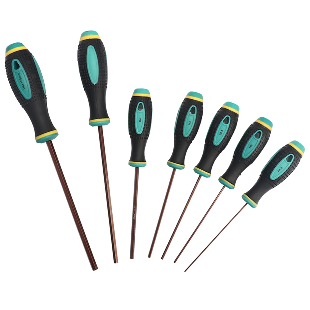 7PCS Hexagon Screwdriver H1.5-H6 Hex Head Hex Shank Magnetic Tip Hex Screwdriver Driver Repair Tools