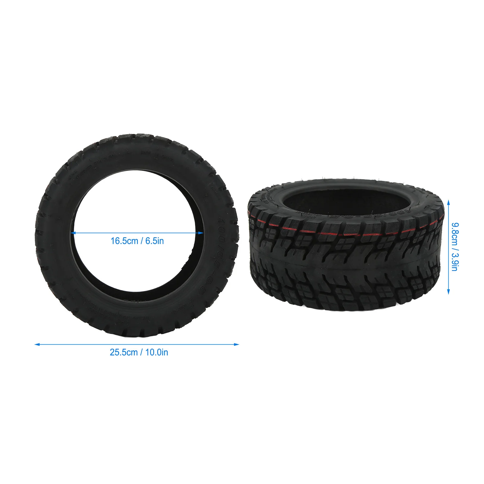 Electric Scooter Tire 11 Inch Anti Slip Rubber Shock Absorbing Strong Grip Scooter Tyre for 100/65 6.5 Replacement