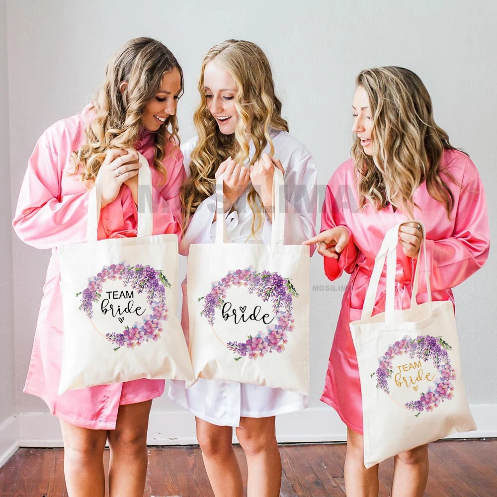 Team Bride Wedding Party Decoration Bag Bridsmaid Gifts Bag Bachelorette Beg 35*40CM FB006