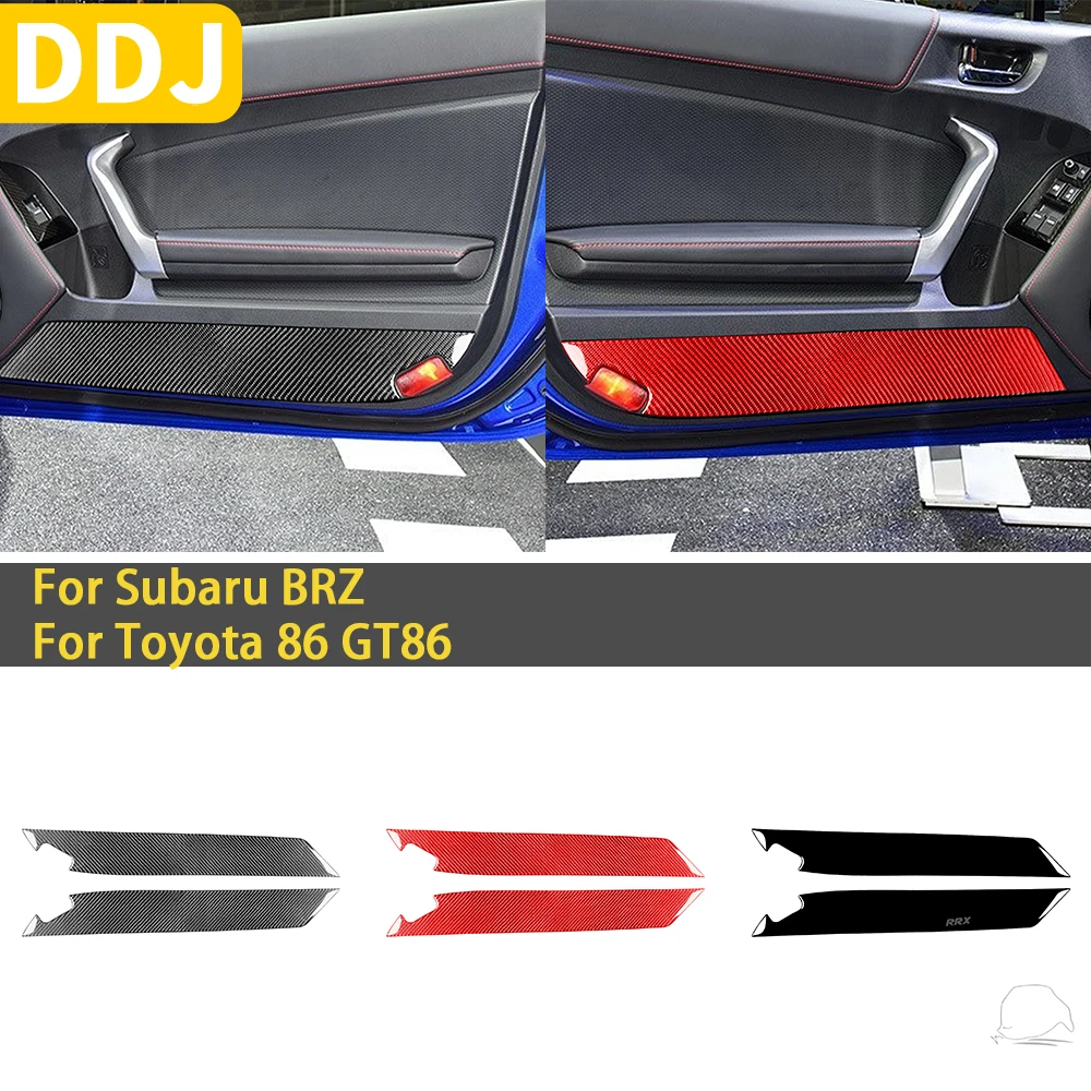 

For Subaru BRZ Toyota 86 GT86 2017-2019 Accessories Carbon Fiber Car Interior Inner Door Panel Trim Cover Sticker