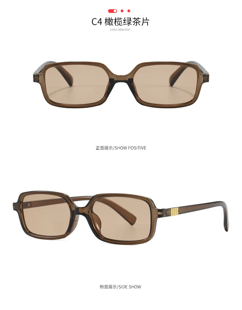 Luxuriöse Rechteck Sonnenbrille Frauen Oval Vintage Marke Designer Quadrat Sonnenbrille Männer Shades Weibliche Brillen – Detail 8