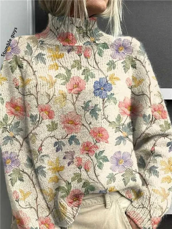 Women's Autumn Winter Sweater Casual Fashion European American Style Warm Soft Christmas Deer Santa Hoodie Knit Top