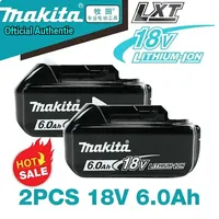 Original Makita 18V Battery 18V 6.0Ah Rechargeable Power Tool 18V Battery with LED Li-ion Replacement 6000mAh