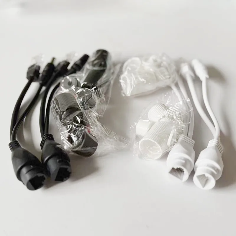 IP Camera POE Splitter Cable Passive Power Over Ethernet Adapter Cable 12-48v POE Injector CCTV Accessories