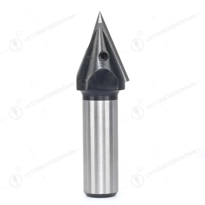 Indexable V-type Engraving Cutter, 45° 60° Chamfer Trimming Bit, Alloy Router Bit for Woodworking Relief Carving DIY