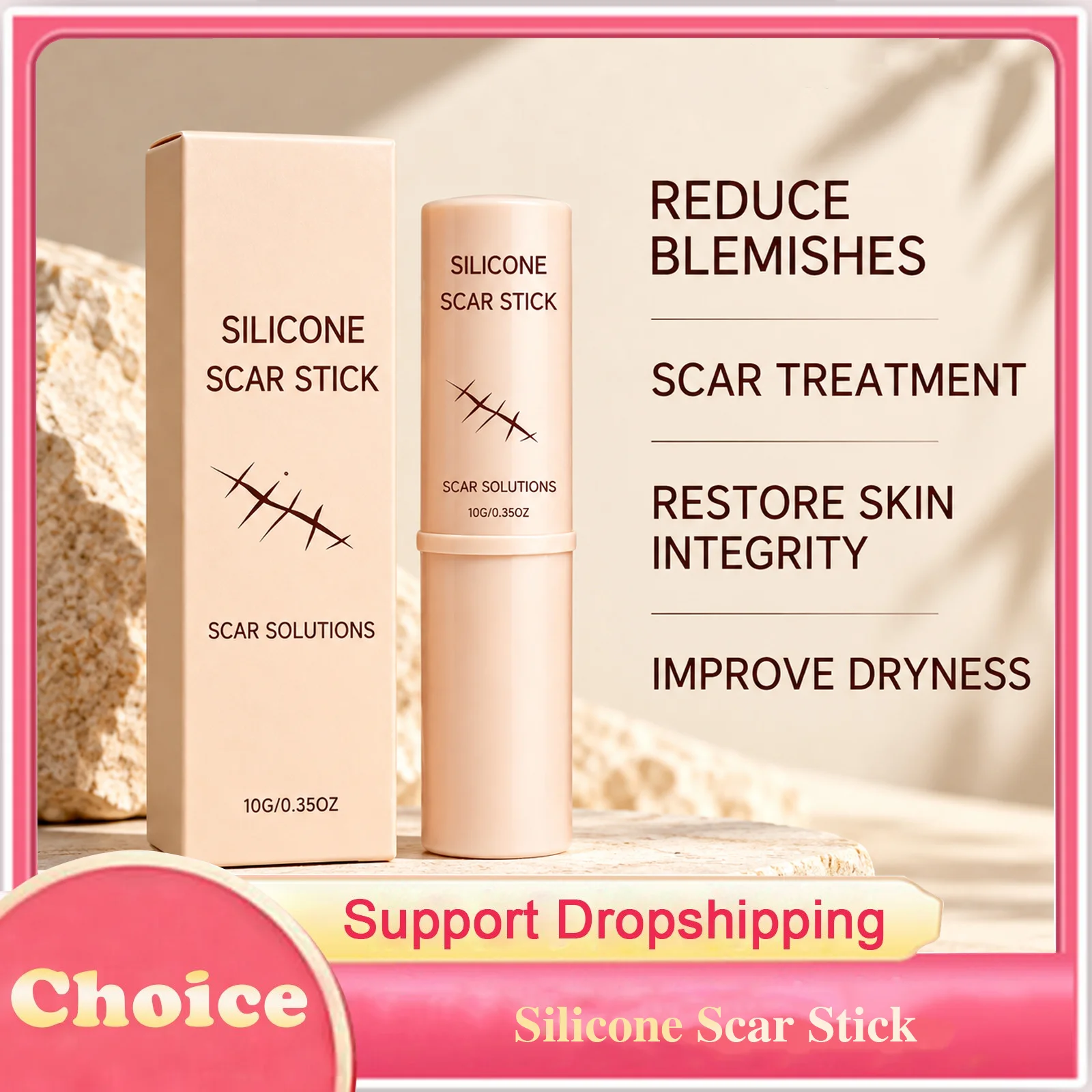 Centella Asiatica Silicone Scar Stick Reducing Redness Support Skin's Natural Repair Smoothing Moisturizing Soothing Skin Care