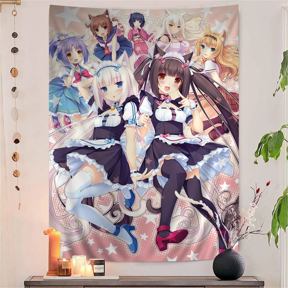 

Anime Nekopara Hippie Wall Hanging Tapestries For Living Room Home Dorm Decor Art Home Decor