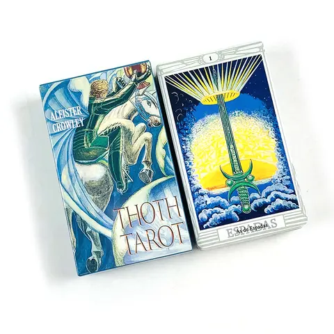 Spanish Version Tarot Cards Crowley Thoth With Egyptian Symbolism, Qabalistic & Astrological Insights For Divination Cards Game
