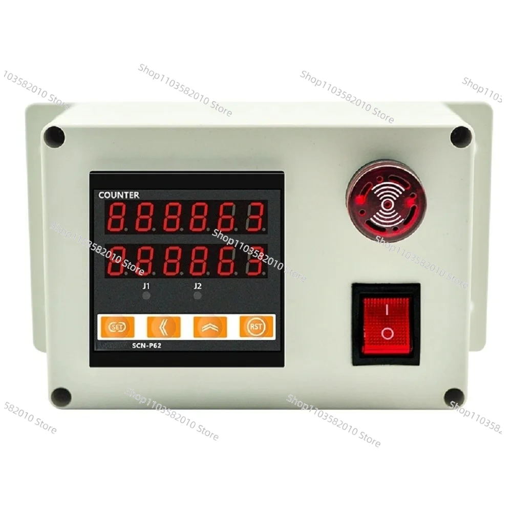 High-precision roller-type electronic digital display pulse meter counter with single or double wheels available