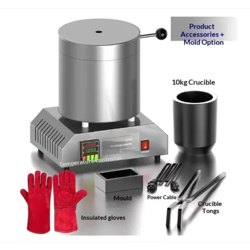 10kg metal electric melting furnace, 3500W , 220V, sea freight.