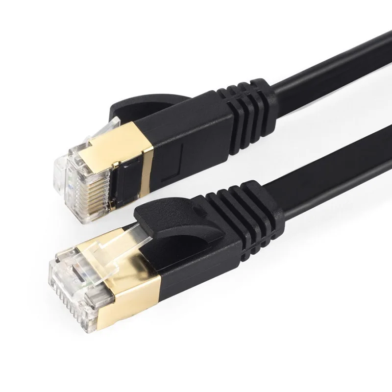 Cat8 Ethernet Flat Cable 40Gbps 2000MHz Cat 8 RJ45 Network Lan Patch Cord Cable for Router Modem Internet RJ45 Ethernet Cable