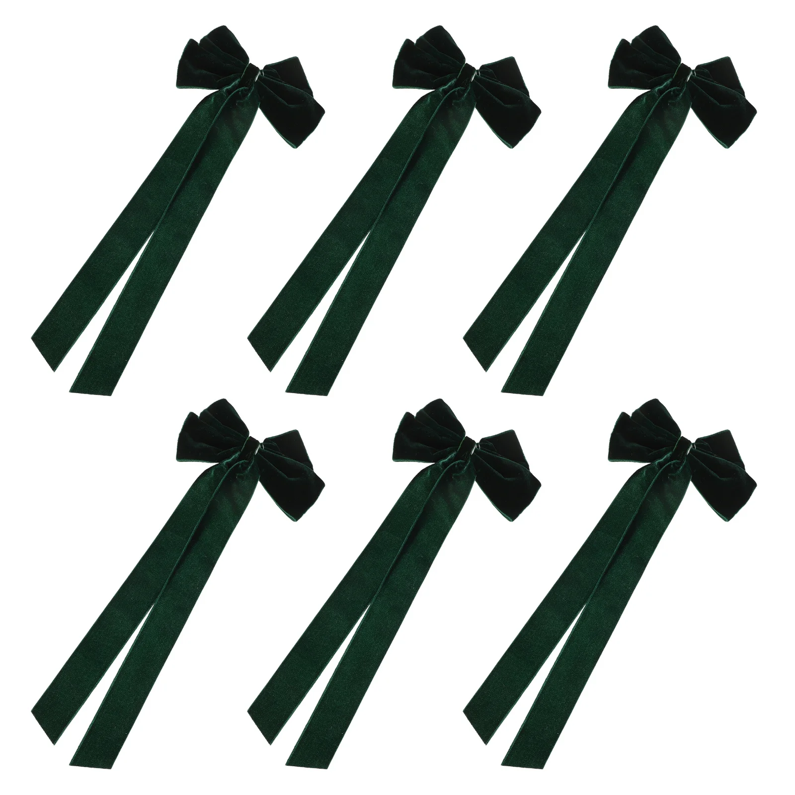 

6 шт., заколки с лентами, длинные хвосты, милые аксессуары, праздники, собрания, повседневная одежда, заколки для волос с бантом, женские заколки