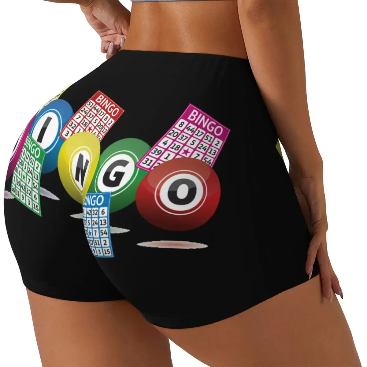 Custom Hot Game Bingo Workout Running Volleyball Shorts Women's Gym Yoga Shorts