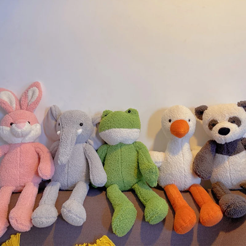 Kawaii Animal Panda Elephant Duck Rabbit Frog Plush Toy Cute Pillow Plush Toy Children's Holiday Gifts Home Decoration 40cm