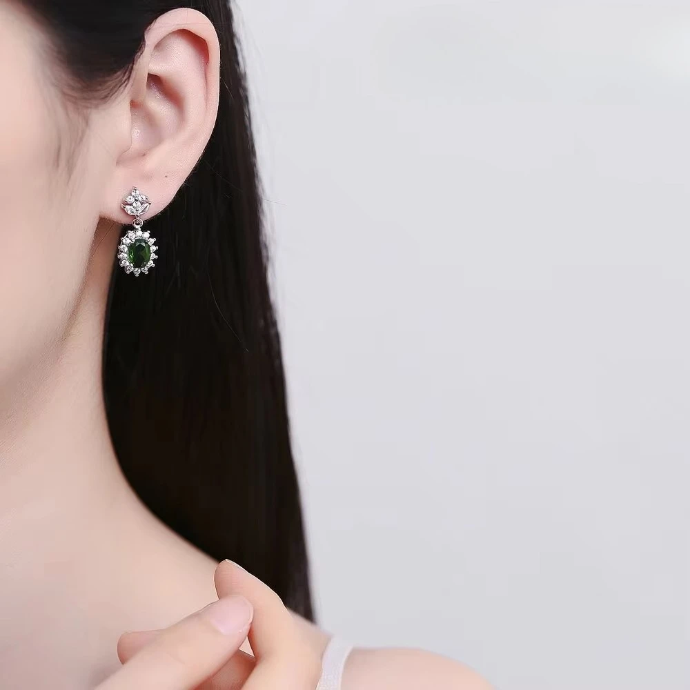 Exquisite 25 Pure Silver Luxury Tassel Earrings for Women with Zirconia Colorstone Long Ear Set Elegant Flowing Dangle Jewelry
