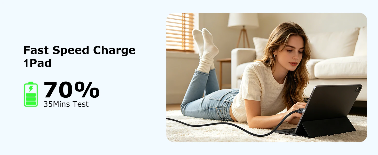 AUFU 240W Magnetisches USB-C-Kabel Schnellladung Magnetischer Stecker Hochgeschwindigkeits-Datensynchronisation Dual-Use Typ-C-Ladekabel für iPhone 17 Samsung – Detail 10