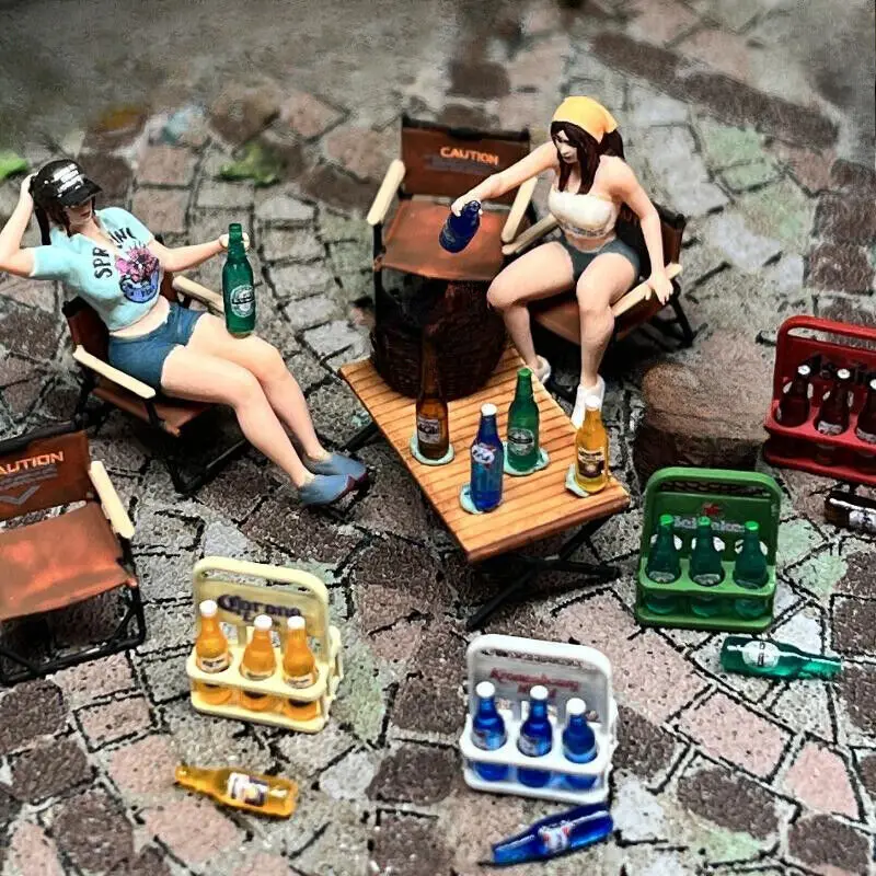 1/64 디오라마 맥주 운반 바구니 모델 차고 소품 장면 모델 액세서리 장난감