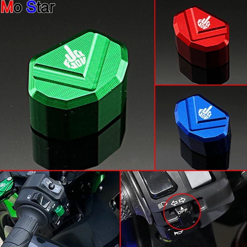 Switch Button Aluminum Alloy Shell Decor For Motorcycle Electric Vehicle Turn Signal Switch Keycap Accessories