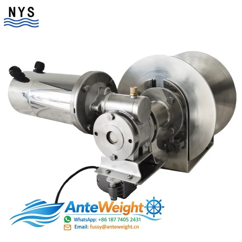 12V Stainless Steel Electric Free Fall Anchor Windlass for Boat Drum Anchor Winch
