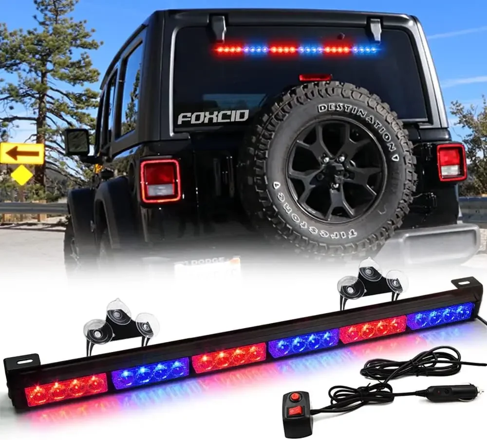 

36-In 32 LED Traffic Consultant Light Bar Warning Emergency Strobe Lamp Directional Flashing Emergency Warning Lighting