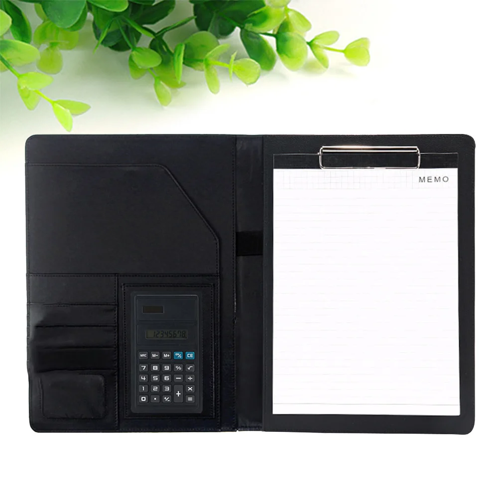

A4 Document Folder 30 Pages Professional Multi-Function File Organizer for Office Business Files Storage Black