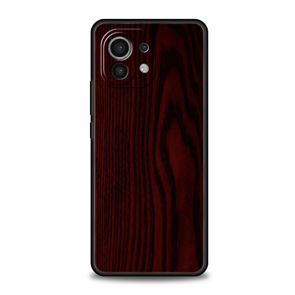 Carved Wood Phone Case for Xiaomi Mi 14 13 12 11 Ultra 13T 12T Poco C51 F3 F4 F5 X3 X4 NFC M3 Pro Lite 5G Silicone Cover Capas