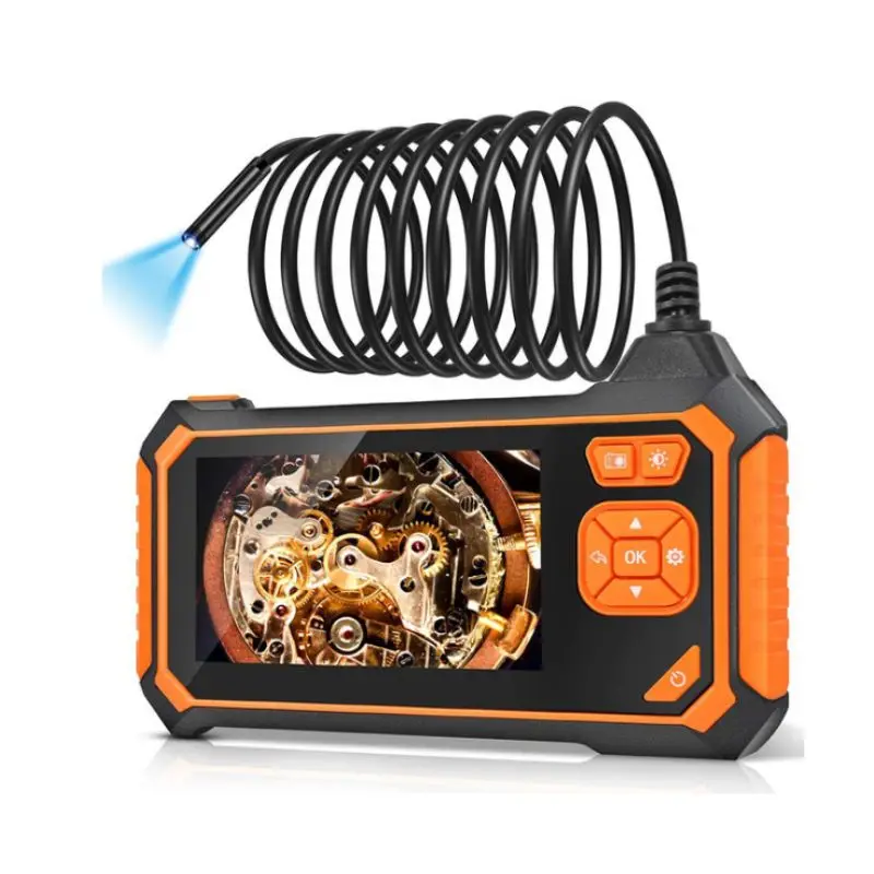 Endoscope 1080P HD Video Borescope 8mm Industrial Handheld Inspection Flexible Snake Camera with 4.3 Inch LCD Screen