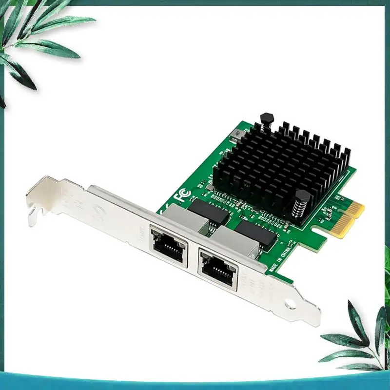 (NEW) PCI-E X1 2.5G Server Network Card Dual-Port Gigabit Network Card I225-V Ethernet Controller Dual-Port 2.5Gbe RJ45 Ports