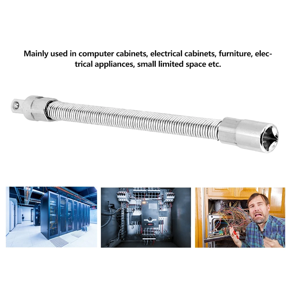 3/8” Flexible Extension Bar Shaft Bit Holder Connecting Link (200mm)