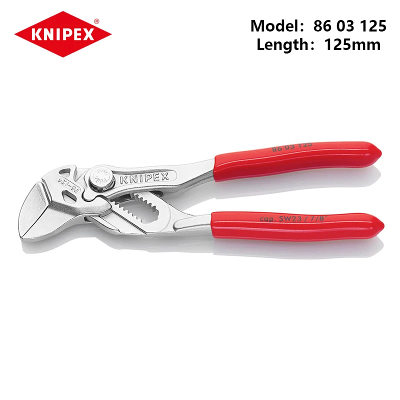 KNIPEX Pliers Wrench Chrome Plated Adjustable Plumbing Plier 8603125 8603150 8603180 8603250 8603300 8603400 view 2