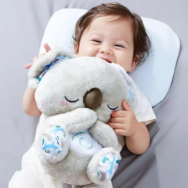 

Breathing Koala Baby Sleep And Playmate Koala Musical Stuffed Plush Toy With Light Sound Newborn Sensory Comfortable Gifts Toys