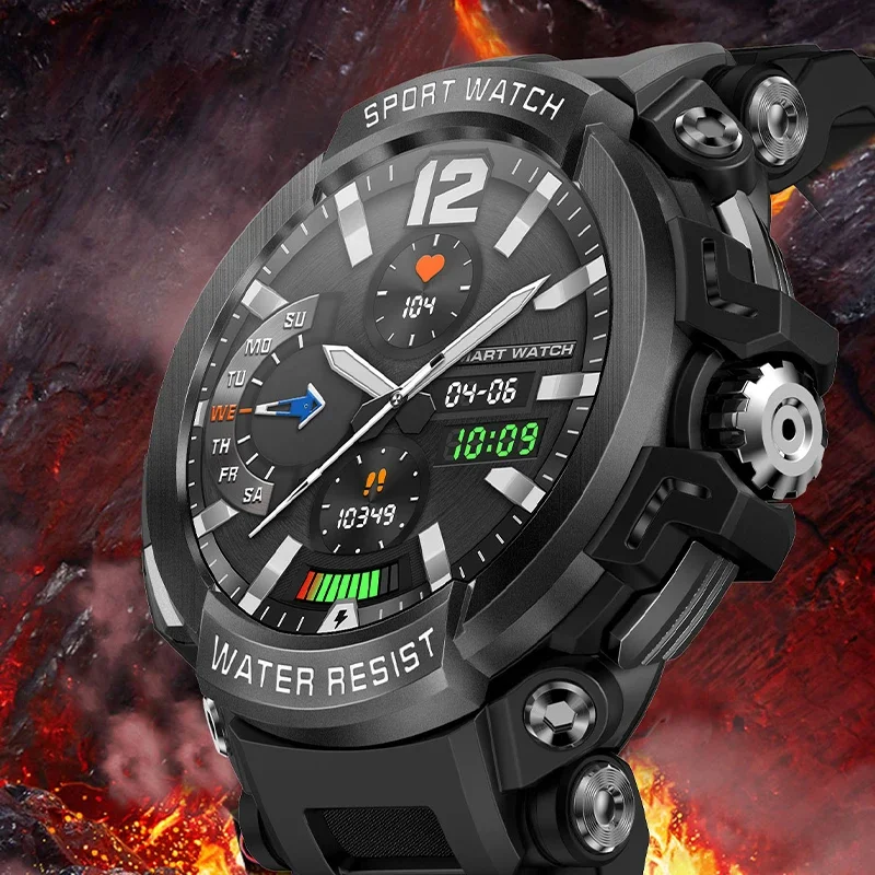 

2026 New Men Smartwatch 1.5" HD Screen Military Watch Call 100 Sport Modes IP68 Waterproof Smart Watch with 600mAh Large Battery