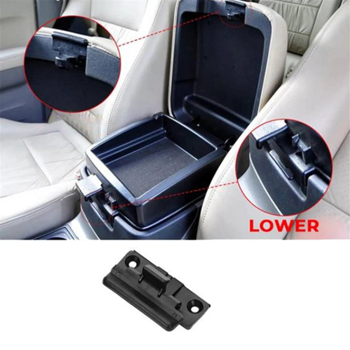 Car Lower Armrest Box Lock Cover Console Container Switch Snaps for Mitsubishi Pajero V73 V75 V77 V93 V97 MR532556