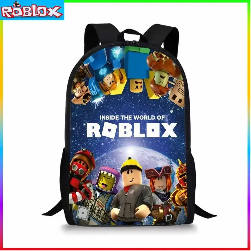 

Рюкзак Roblox ROBLOX, рюкзак для учеников начальной и средней школы, рюкзак для мальчиков и девочек, облегчающий плечо на молнии