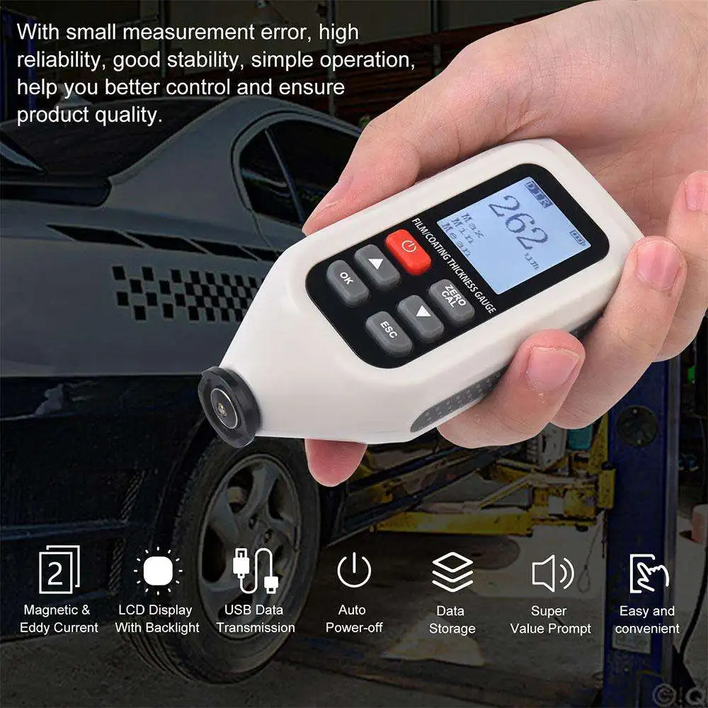 

HTI Instrument HT-128 Coating Thickness Gauge, Paint Film Tester, Paint Thickness Measuring Instrument