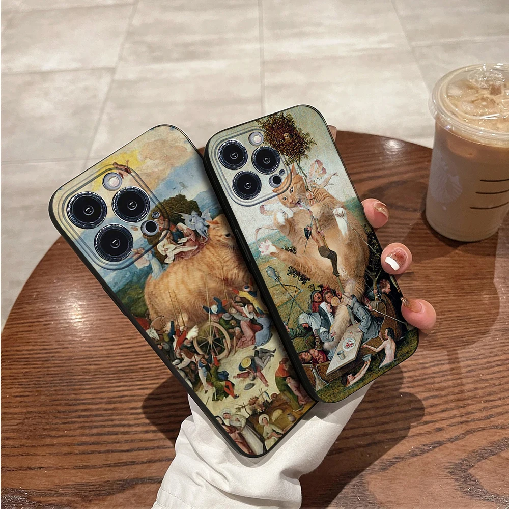 Hieronymus Bosch Art Painting Bumper Phone Case For IPhone 11 12 13 14 15 16 Mini Plus Pro Max Silicon Black Soft TPU Cover